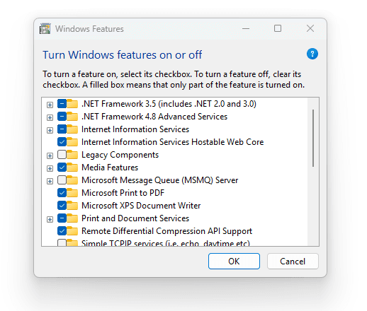 Enable NET Framework 3.5